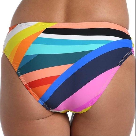 New La Blanca Women's Standard Side Shirred Hipster Swimsuit Bottom in Sunscape - Picture 2 of 2